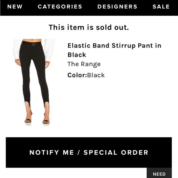 NWOT The Range Stirrup Ribbed Leggings Black Size Small Revolve - Picture 4 of 12